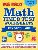 Math Timed Test Worksheets 1st and 2nd Grade