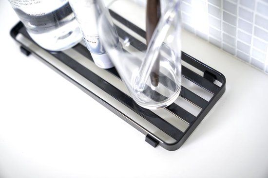 Yamazaki Tower Sanitair Tray - Zwart - Staal - 9 x 24 cm