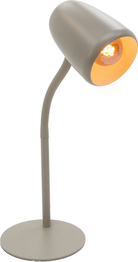 EGLO Carlo Tafellamp - Bureaulamp - E14 - 46 cm - Zandkleur/Beige/Crème - Kantelbaar