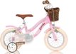 Dino Bikes Retro Vélo enfant 12 Pouces Rose avec Roulettes – Vélo enfant 3-5 Ans