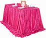 QueenDream Felroze tafelkleed, 152 x 259 cm, fuchsiakleurig paillettentafelkleed, glinsterend tafelkleed, geschikt voor bruidsfeesten, babyshowers en bruiloften of als kerstdecoratie