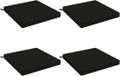 vidaXL Zitkussens SOEST 4 stuks 100% Polyester Zwart 70 x 70 x 7 cm