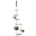 Chat poteau griffoir avec poteaux griffoirs en sisal 260 cm gris