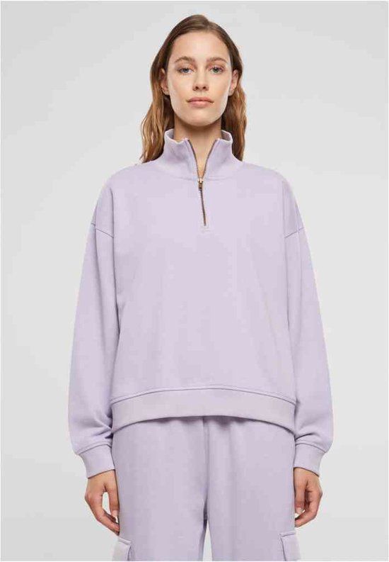 Urban Classics Light Terry Troyer Sweater - Women - S - Lila