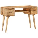 VidaXL Bureau met lades 110x47x76 cm massief mangohout