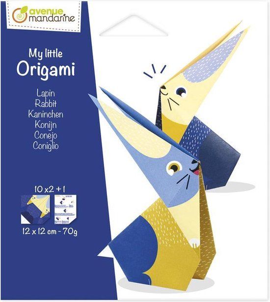 Avenue Mandarine My Little Origami Konijn Blauw/Geel