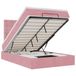 VidaXL Ottoman Bed with Mattresses and LEDs 90x190cm Velvet Pink
