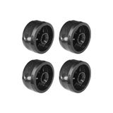 cyclingcolors Set van 4 kunststof wielen 30 mm zwart voor meubels, bed, schuifdeur, deur, lade, kast