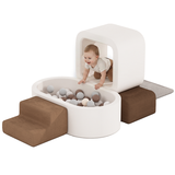 banasuper Ensemble de jeu souple pour enfants, Blocs de construction XXL en mousse pour tout-petits, Piscine à balles en mousse pour bébés, Blocs d’escalade avec piscine à balles (sans balles), Aire de jeu pour grimper et ramper, Jouet Montessori