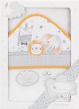 Interbaby Badcape Diertjes 100 X 100 Cm Katoen Wit/oranje