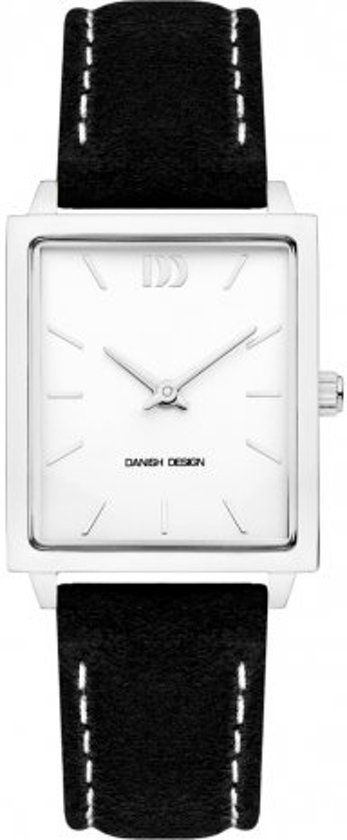 Danish Design IV12Q1255 quartz zwart - leder band 3 ATM handen wassen
