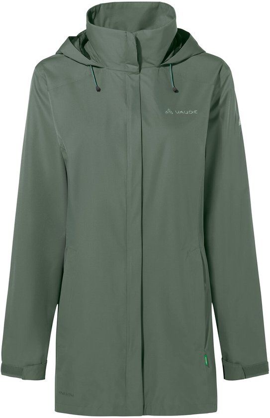 VAUDE Escape Parka Dames Agave Gerecycled Polyester Waterdicht Winddicht Ademend PFC-vrij