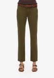 Superdry Chino met halfhoge taille Dames Broeken Dark Olive W29 X L32