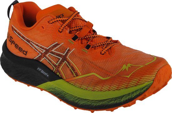ASICS Fuji Speed 2 Trailrunningschoenen Heren - Bright Orange / Antique Red - Maat 47