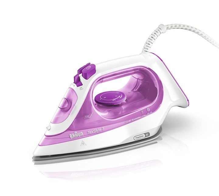 Braun TexStyle 3 SI3030 - Dry & Steam Iron - 2300W - Pink