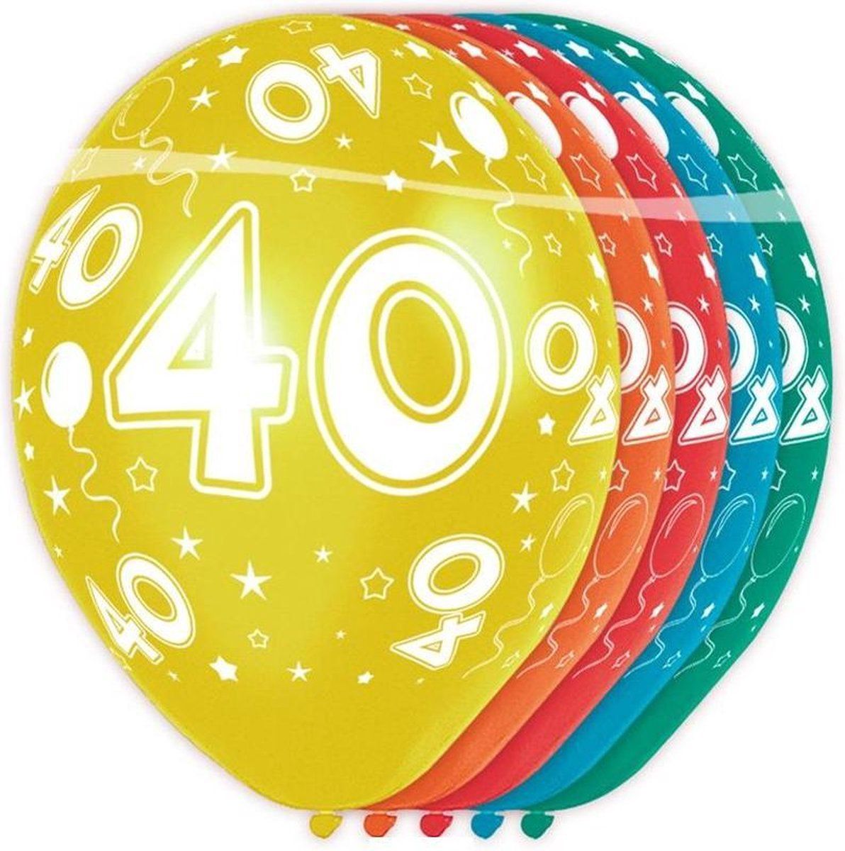 Ballonnen - 40 jaar - 5 stuks