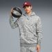 PUMA teamJAWS Post Game sweat à capuche de basket-ball pour Hommes, Gris, Taille XS