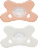 Difrax Fopspeen Natural Siliconen Roze/Wit 2 stuks 0-6 mnd