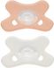 Difrax Fopspeen Natural Siliconen Roze/Wit 2 stuks 0-6 mnd