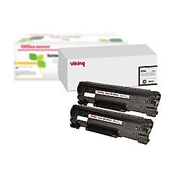 Viking Tonercartridge Viking Compatibel HP CF283AD Zwart 2 Stuks