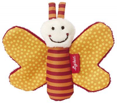 Sigikid 41181 Knuffel - Wit/Geel/Oranje - 9cm