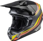 FLY Racing Formula CP S.E. Speeder Zwart Geel Rood Crosshelm