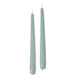 Cereria di Giorgio Risthò Kaarsen voor Kandelaars, Wax, Grijs-Groen, 2,2 x 25 cm, 10 Stuks