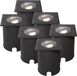 HOFTRONIC Set van 6 Cody LED Grondspots Zwart Vierkant GU10 4.5W 345lm 4000K IP67 Dimbaar Kantelbaar