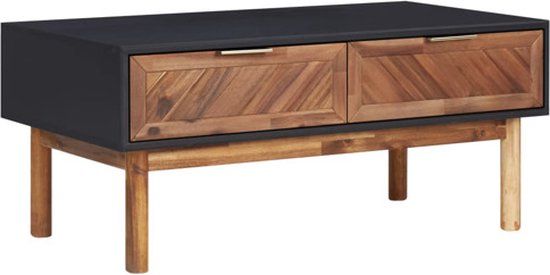 vidaXL Salontafel 90x50x40 cm massief acaciahout en MDF