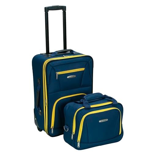 Rockland Mode Softside Rechtopstaande Bagage Set, marineblauw, Eén maat