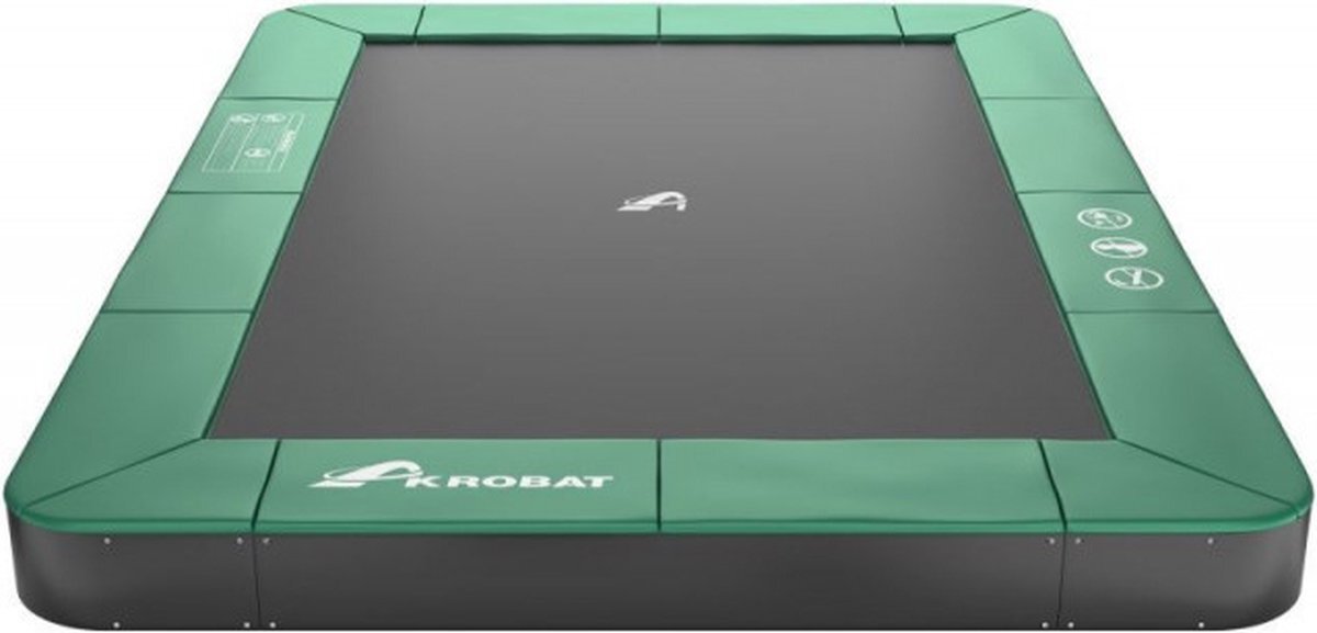 Akrobat Trampoline Orbit Flat To The Ground - 335 x 244 cm - Groen