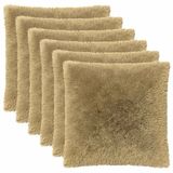 vidaXL Kussensloop 6 pcs HEERLEN Lichtgroen 80 x 80 cm PV Fleece
