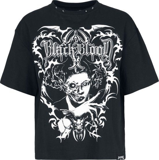 Black Blood by Gothicana Gothicana T-shirt Mannen - Zwart - L