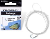 Zebco Trophy Roach Hook-to-Nylon 70cm (8 pcs) Hook Blue - Maat : 12