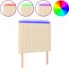 vidaXL Hoofdbord LED 80x5x118/128 cm stof crèmekleurig