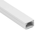 D-Line Vierkante doos kabeltrunking, zelfklevende kabelhouder, kabelbeheer om enkele kabels te verbergen - 1 x 25 mm (B) x 16 mm (H) - x 1 meter lengte - wit