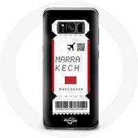 Maniacase Hoesje voor Samsung Galaxy S8 Plus Lucht ticket Marrakech Marokko