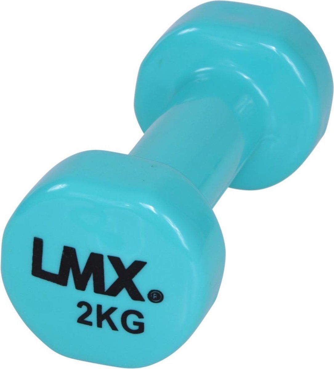 Lifemaxx LMX Vinyl Dumbbells - 2 x 2,0 kg - Lichtblauw