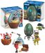 PLAYMOBIL Speelset met eieren Piraten & Ruimte | 2 verrassingseieren met figuurtjes en accessoires | Mini-speelwereld om te bouwen | Herbruikbaar als spaarpot | Voor kinderen vanaf 4 jaar | 210447