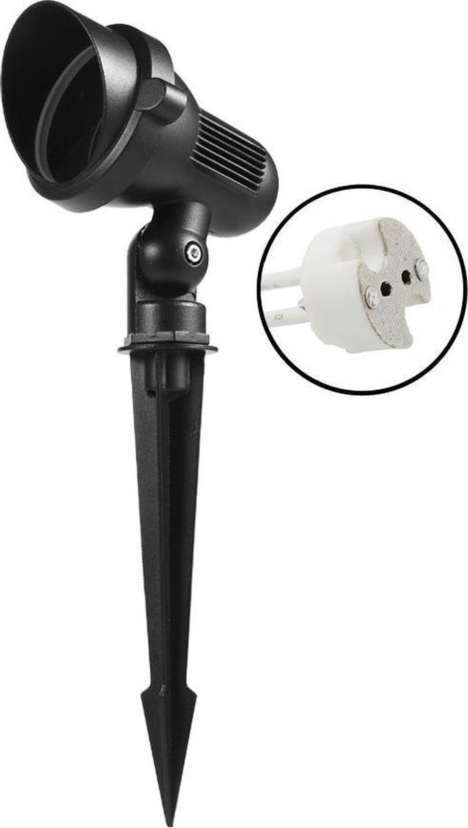 ABC-LED LED Prikspot grondspot - MR16 fitting - 85mm - Zwart