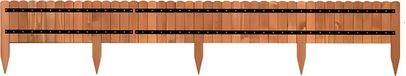 Happiq Bordure de jardin en bois flexible pour jardin - Bordure de jardin pour paysage extérieur et décoration de jardin - 203x35x1,4cm Marron