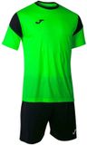 Joma Phoenix Voetbalset Korte Mouw Heren - Zwart / Fluo Groen | Maat: XL