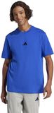 Adidas Essentials T-shirt à petit logo en jersey simple Bleu S
