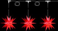 Sterntaler Sterketting | Kerstster | 3 Sterren | 18 Zacker | 12cm | Binnen | LED | Batterie | met Timer