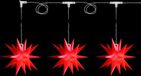 Sterntaler Sterketting | Kerstster | 3 Sterren | 18 Zacker | 12cm | Binnen | LED | Batterie | met Timer