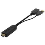 VoltShine Actieve HDMI 2.0 naar DP v1.2 converter 10 cm zwart