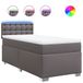 vidaXL Lit boxspring avec matelas, gris, 200x200 cm, similicuir