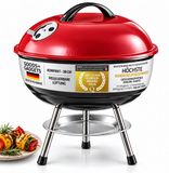 Barbecue à charbon - 40 cm - Grill de table - Émaillé - Noir
