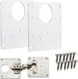 Sotech 2 x kopscharnier reparatieplaatjes roestvrij staal 90 x 90 x 0,53 mm