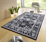 Zala Living Design vintage tapijt Glorious - zwart/crème 70x140 cm